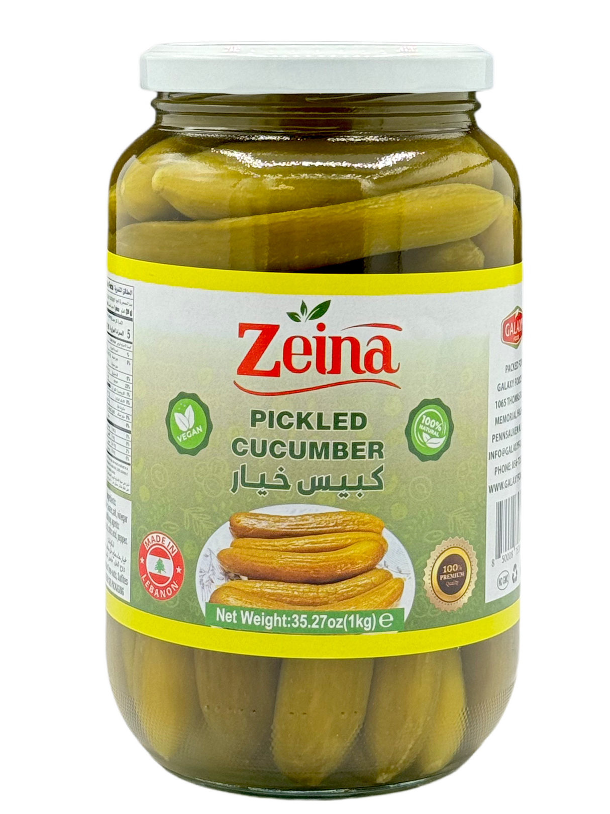 EP-1075800 PICKLED CUCUMBER 1KG | ZEINA