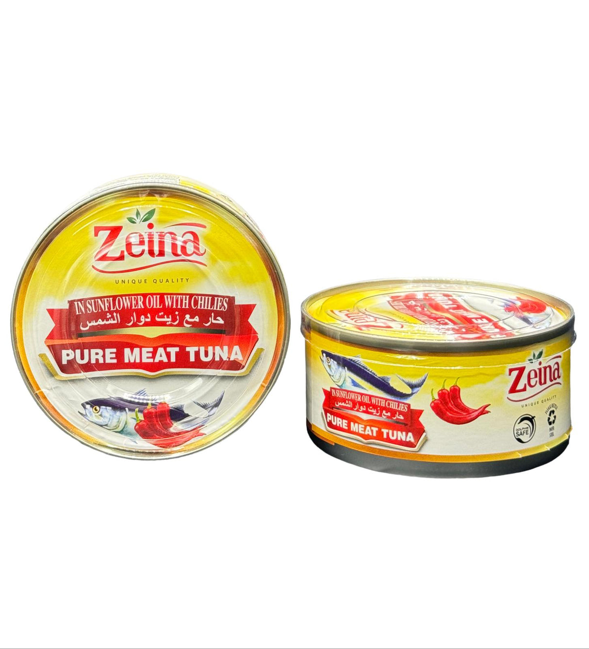 EL-1068405 YELLOW FIN TUNA SOLID IN SUNFLOWER OIL WITH CHILLI 185GR | ZEINA