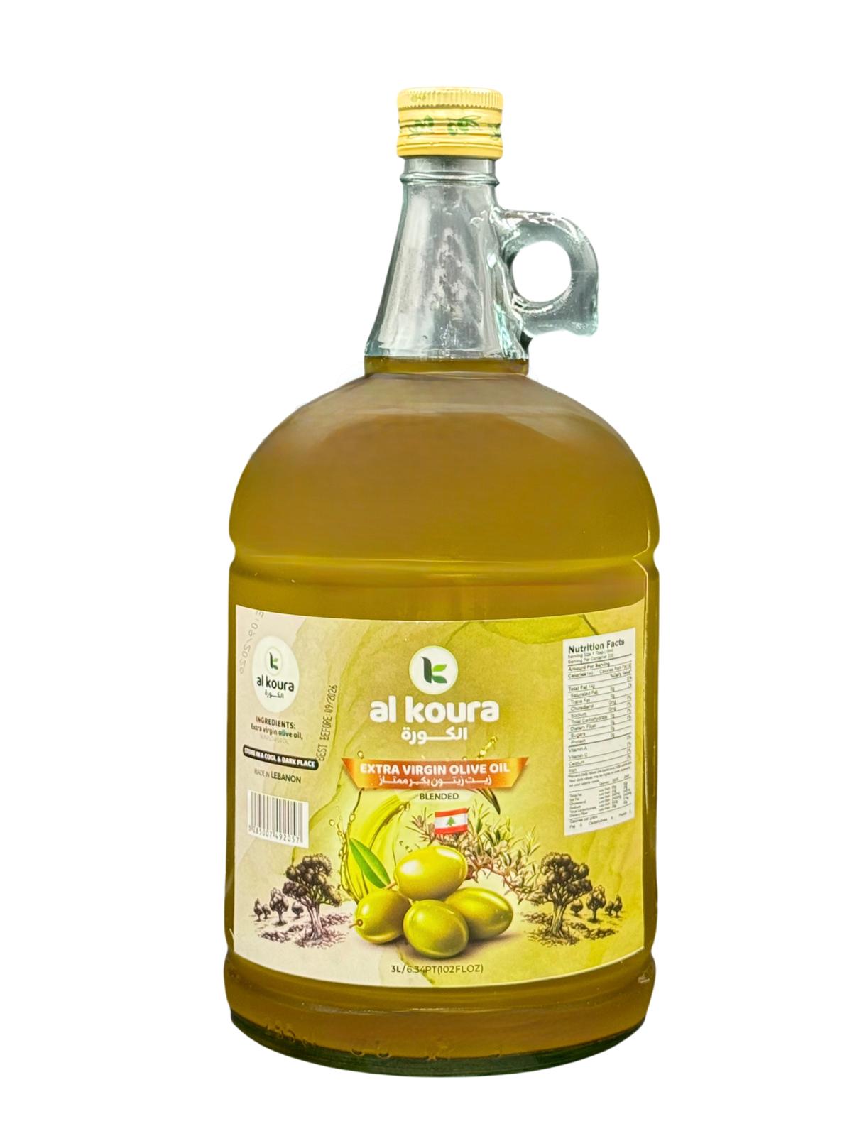 EB-1057650 BLENDED EXTRA VIRGIN OLIVE OIL 3L | KOURA