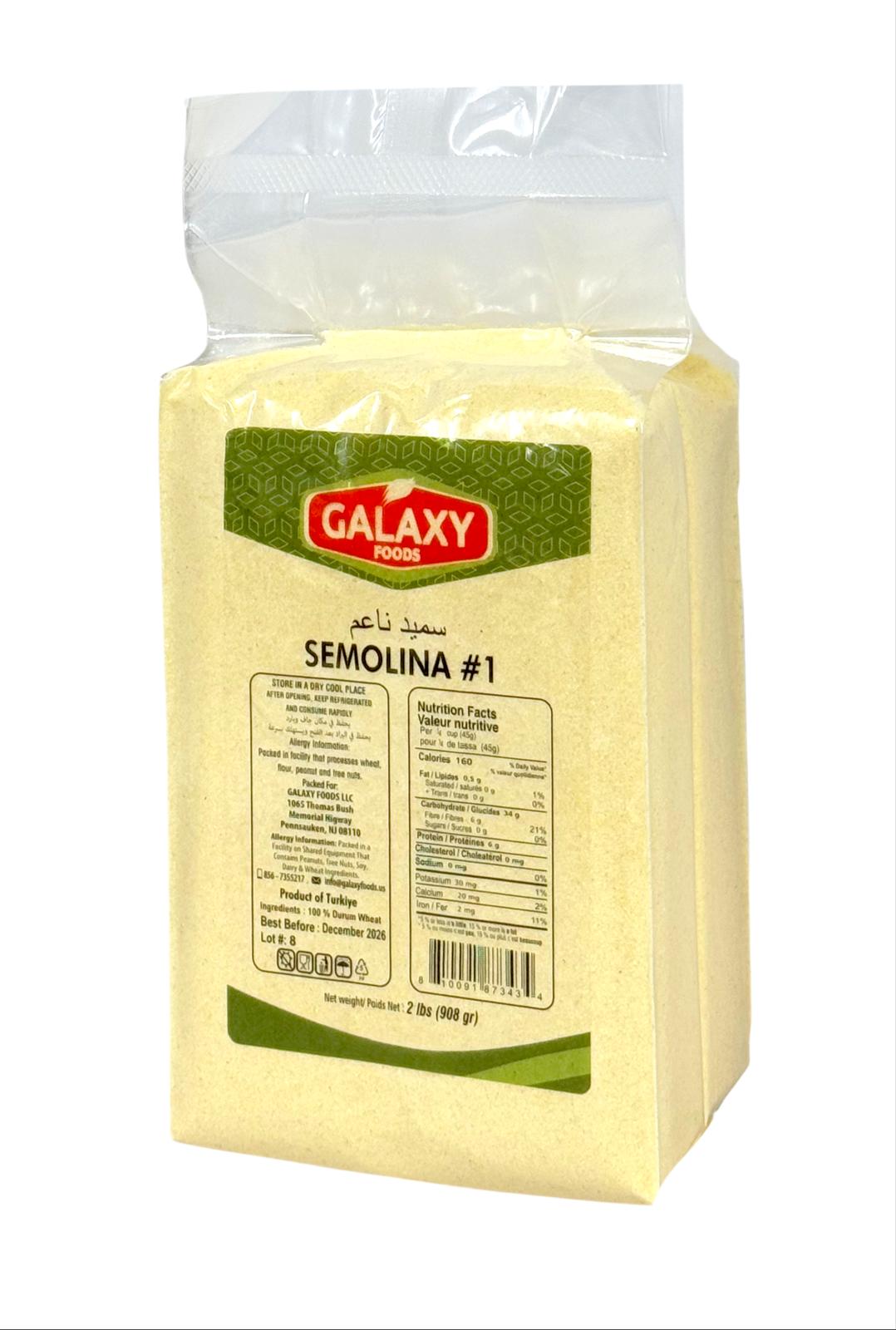 SEMOLLINA #1 VACUUM 2LB | GALAXY FOODS
